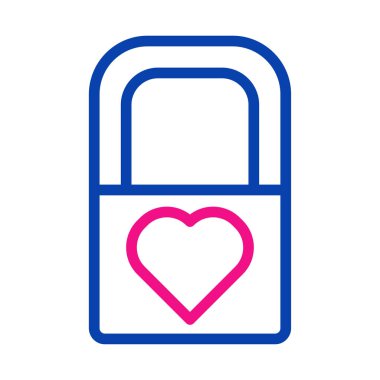 Kalp şeklinde asma kilit. Aşk, ilişki ve güven kavramı.