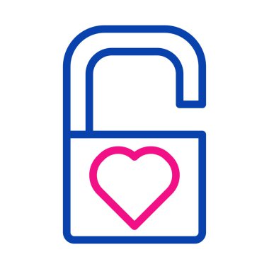 Kalp şeklinde asma kilidi aç. Aşk, ilişki ve güven kavramı.