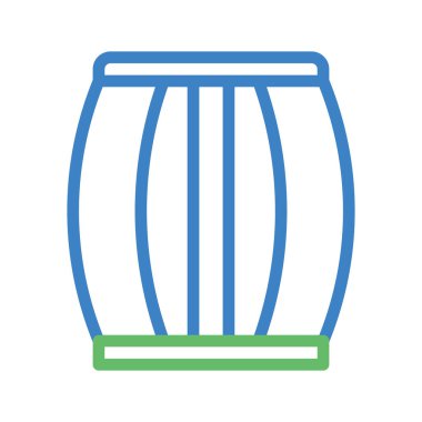 Barrel icon illustration. Concept of storage, containment, and capacity. clipart