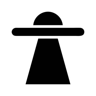 UFO simgesi. Uzaylı, dünya dışı ve tanımlanamayan uçan nesne kavramı.