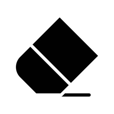 Black eraser icon. Concept of erasing, deleting, and removing. clipart