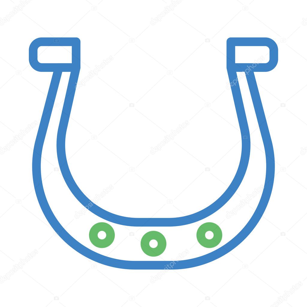 Horseshoe icon. Concept of good luck, fortune, and success.