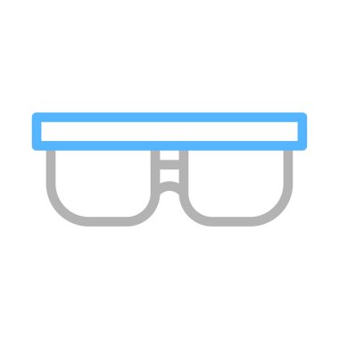 Gözlük simgesi, görüş ve görüş konsepti.