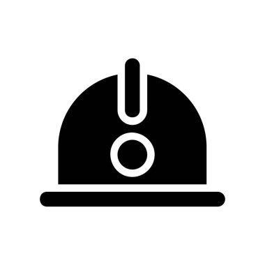 Güvenlik başlığı simgesi. İnşaat, koruma ve güvenlik kavramı.