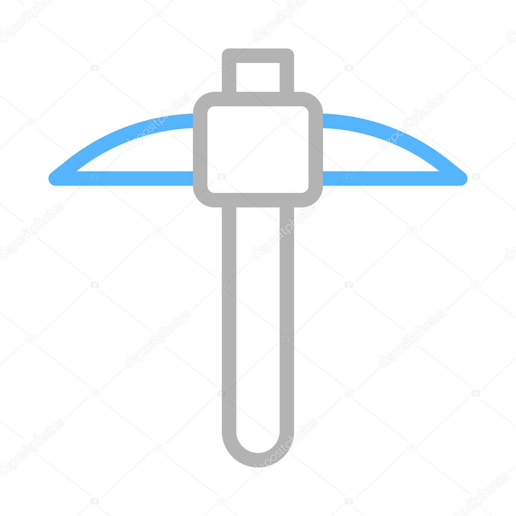 Pickaxe icon vector illustration. Concept of mining, construction, and industry.