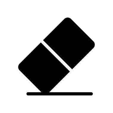 Beyaz arka planda siyah silgi. Kaldırma, silme ve düzeltme kavramı.