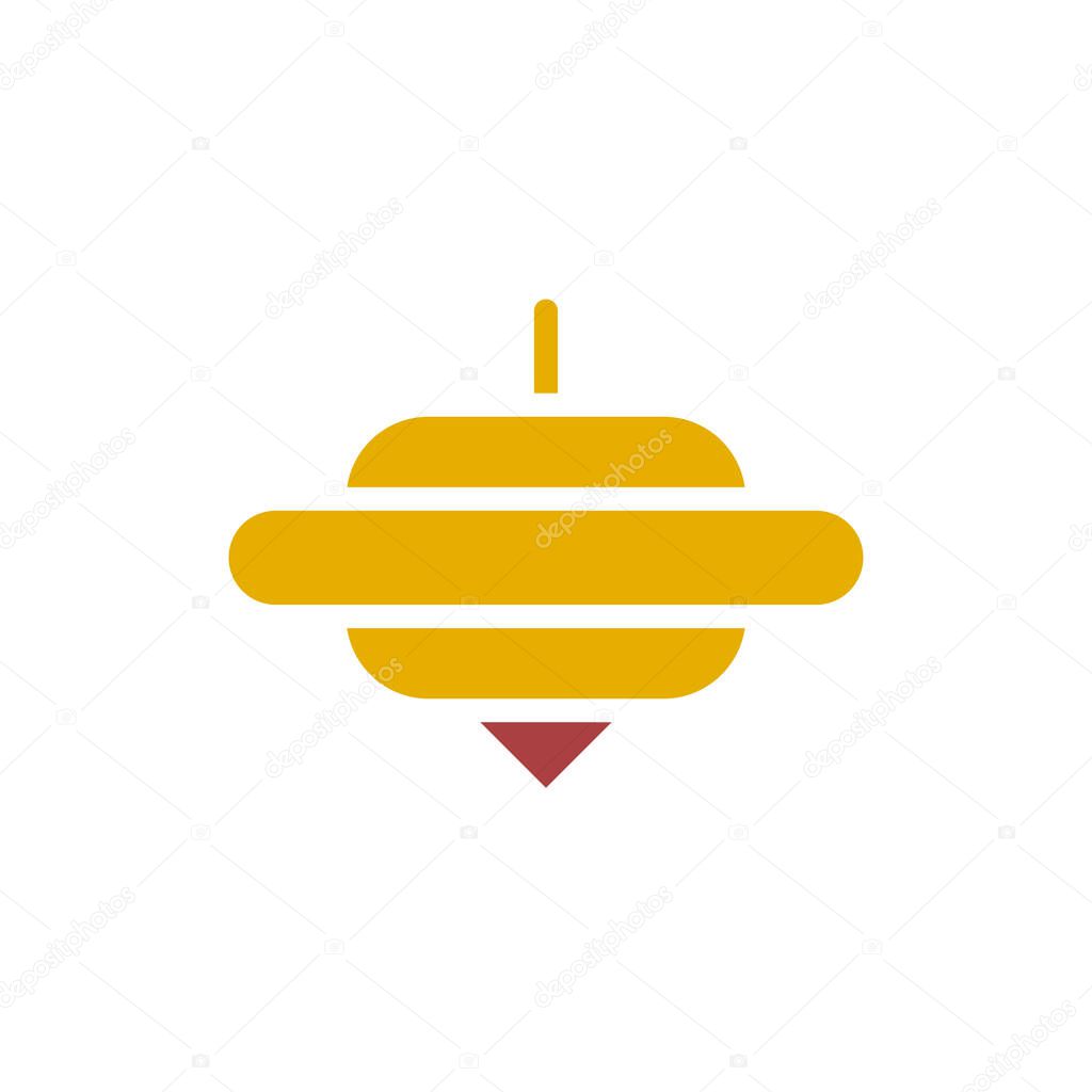 Spinning top icon.  Simple and modern design.