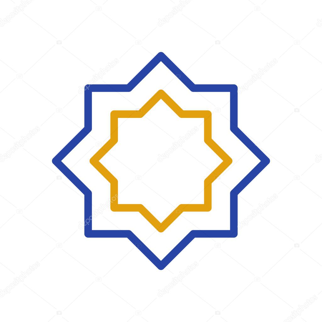 Islamic Star Ornament. Geometric Design. Decorative Element.