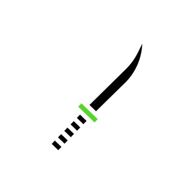 Simple Sword Icon. Concept of Weapon, Japanese, Martial Arts. clipart