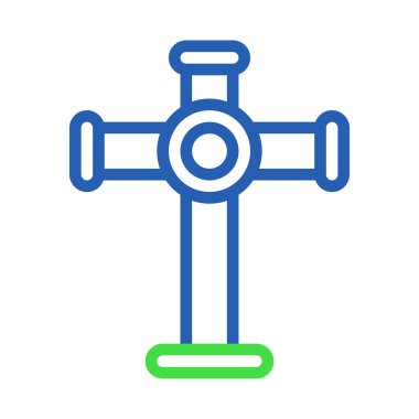 Simple Grave Cross Icon. Concept of Remembrance, Christianity, and Memorial. clipart