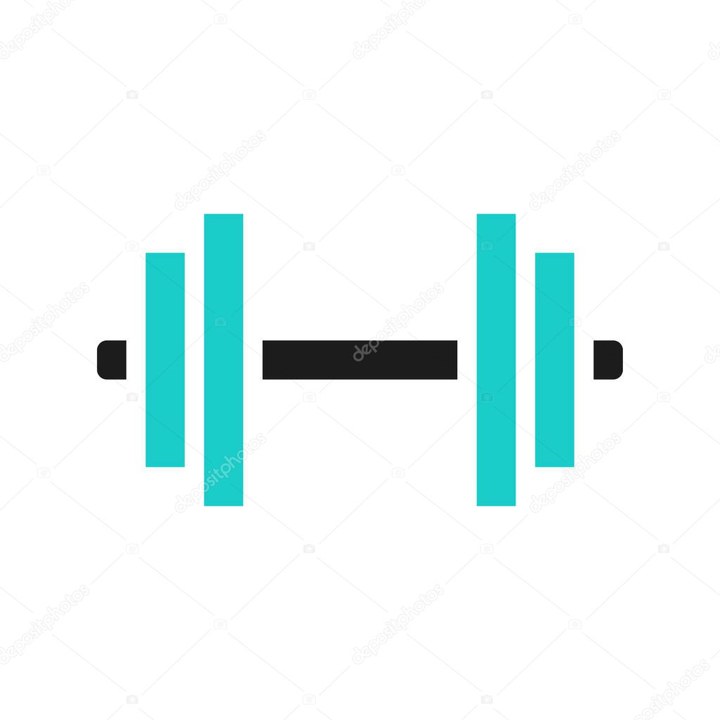 Dumbbell Icon. Fitness, Strength Training, Workout Symbol.