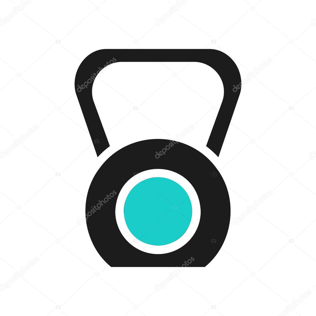 Kettlebell icon. Fitness and workout equipment.