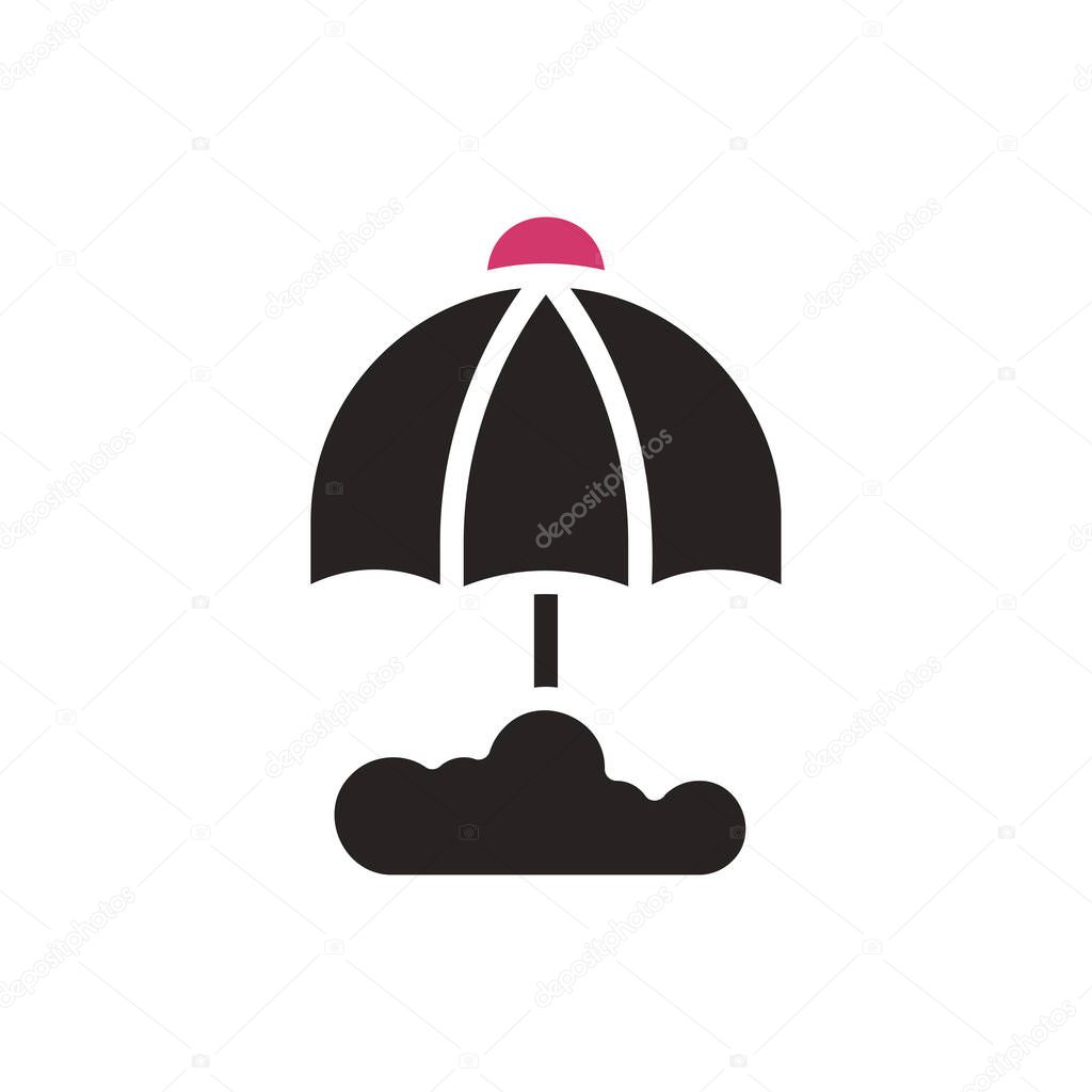Protection Umbrella Icon. Concept of safety, security, and shelter.