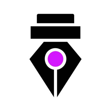 Modern Kalem Ucu Logosu Tasarımı. Yazı, yaratıcılık ve tasarım kavramı.