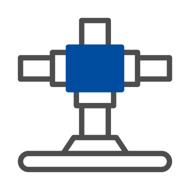 Industrial Machinery Component, Cross shaped Connection, Engineering Design clipart