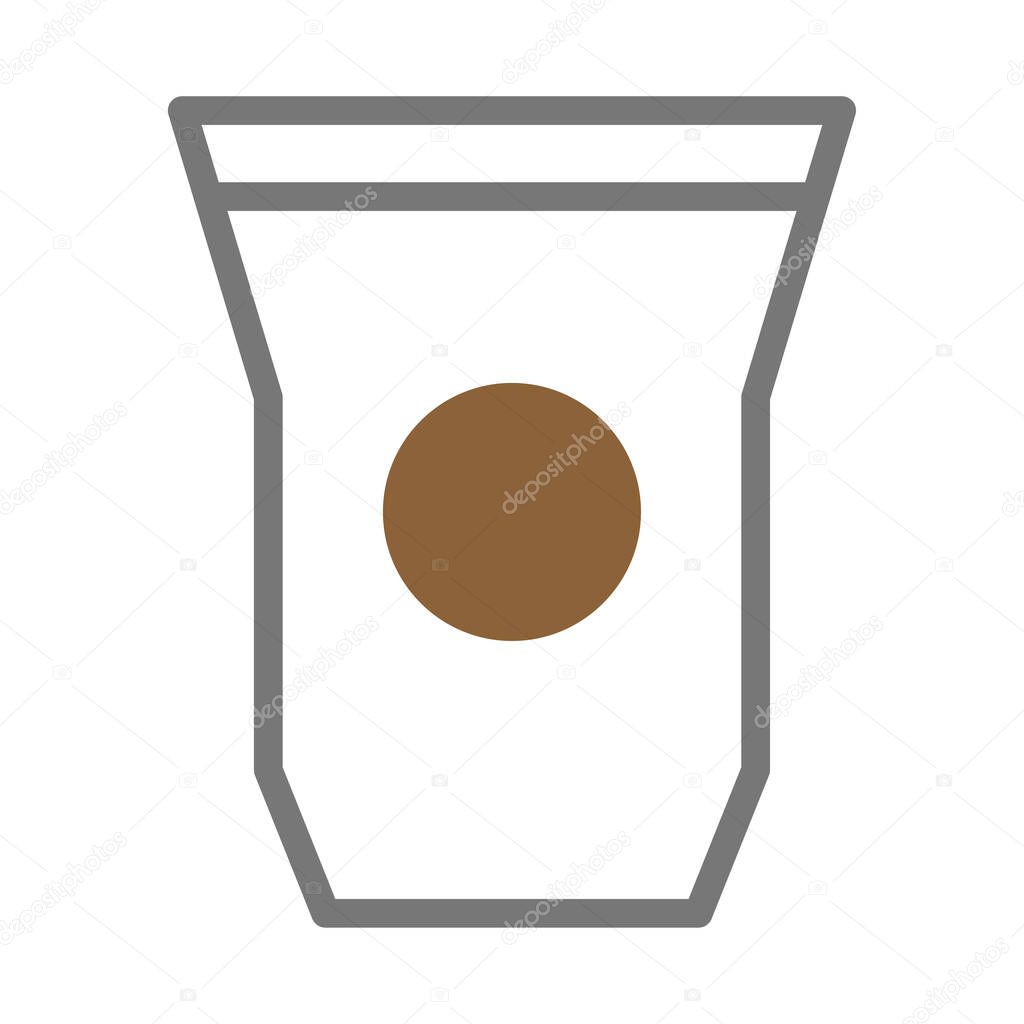 Coffee cup icon. Simple coffee takeaway container.