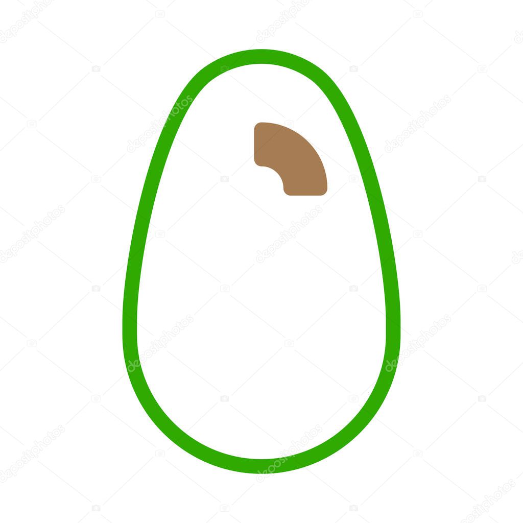 Avocado fruit icon. Simple and clean design.