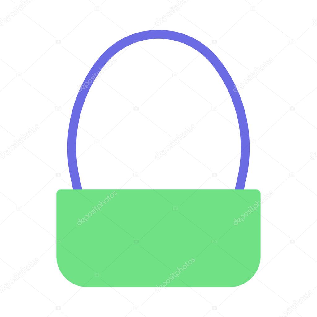 Simple handbag icon.  Flat design handbag illustration.