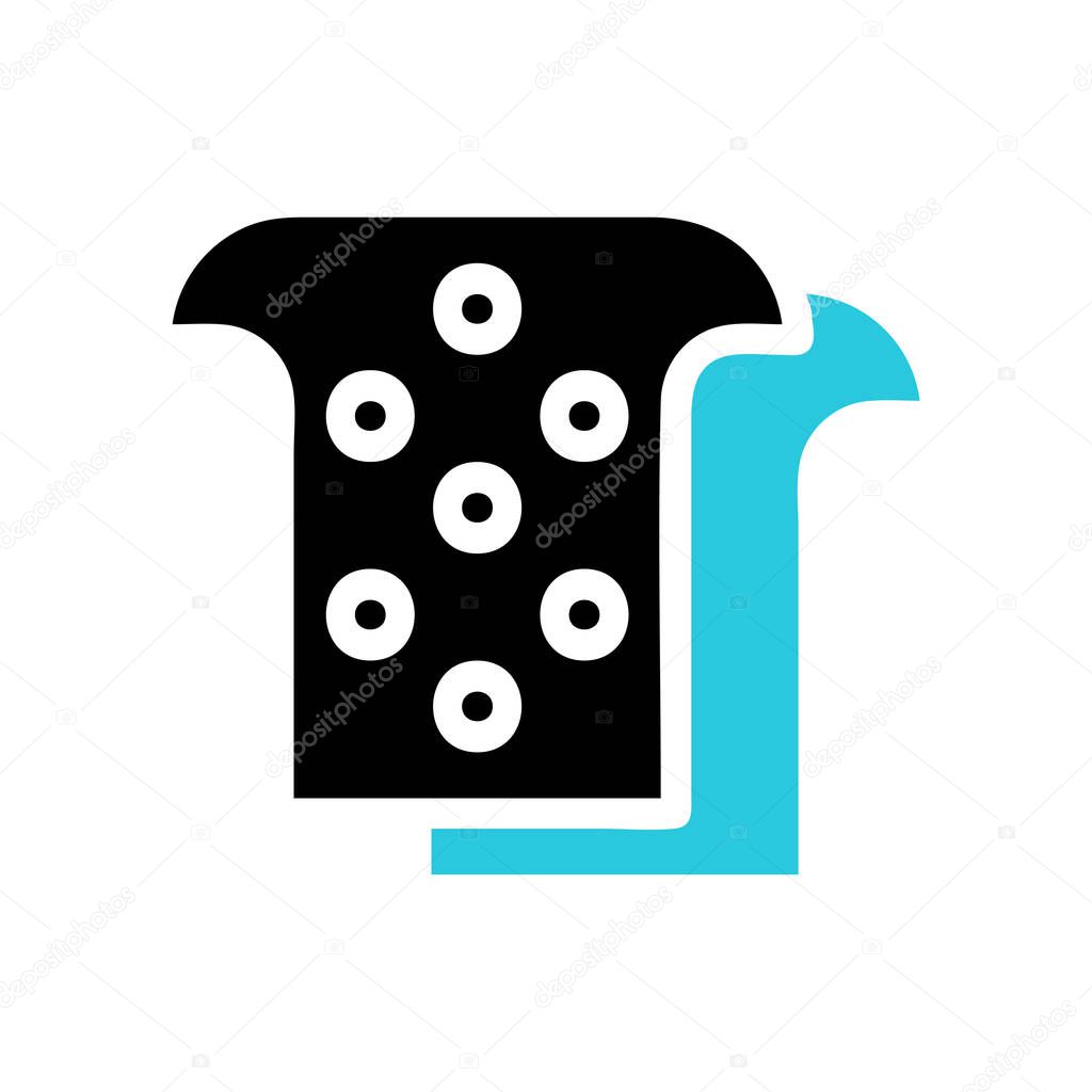 Abstract Toast Logo Design. Modern and Minimalist Icon.