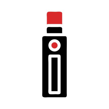 E sigara ikonu. Elektronik sigara grafik tasarımı.
