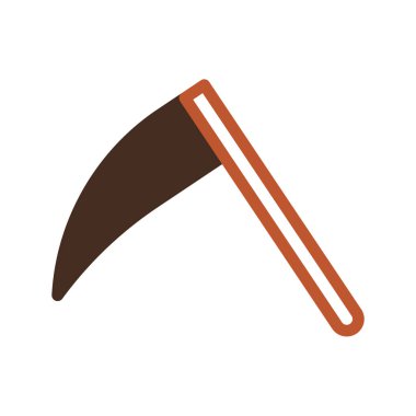 Tırpan simgesi. Çiftçilik, hasat, tarım ve Cadılar Bayramı.