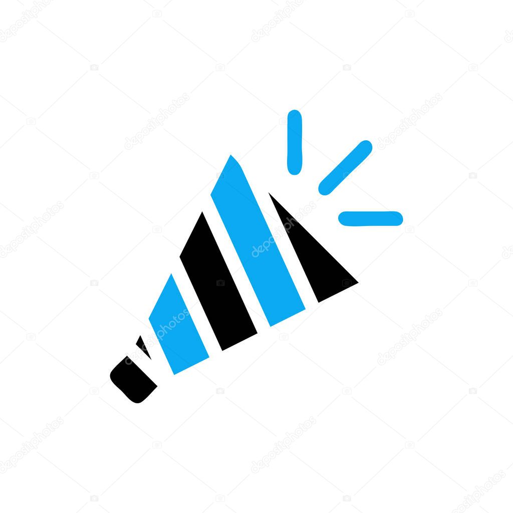 Announcement, Promotion, or Celebration Icon.  Modern, Flat Design.