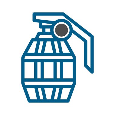 Hand Grenade Icon. Concept of Warfare, Military, and Explosives. clipart