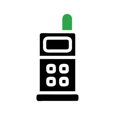 Retro Kablosuz Telefon Simgesi. Vintage İletişim Teknolojisi.