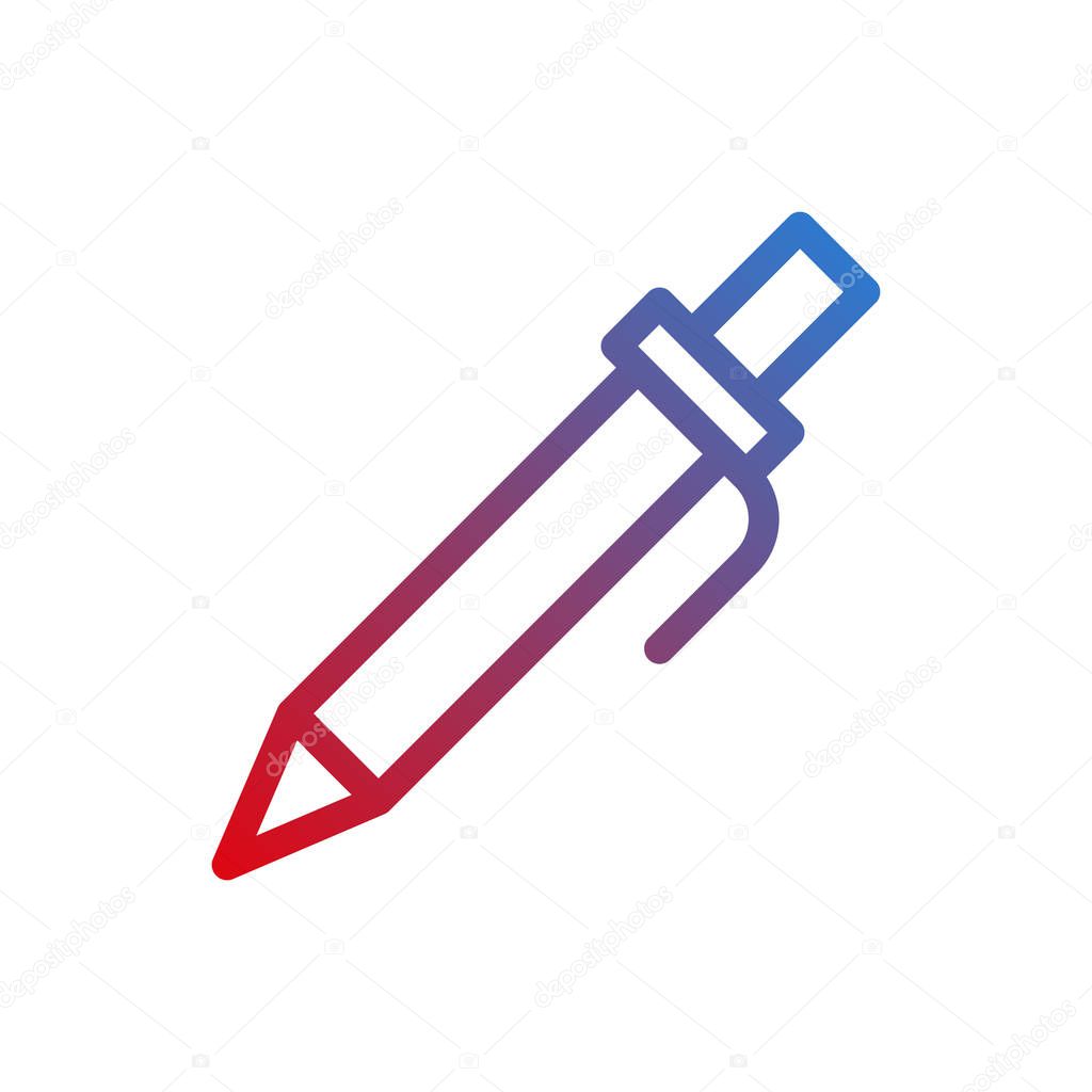 Gradient pen vector illustration, ideal for design, writing and creating concepts, simple symbol for creative work, and more
