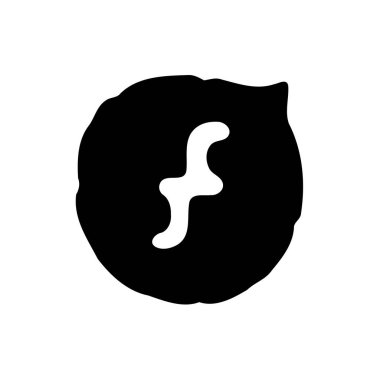 Minimalist illustration of the Figma logo. Simple black and white design for graphic use. clipart