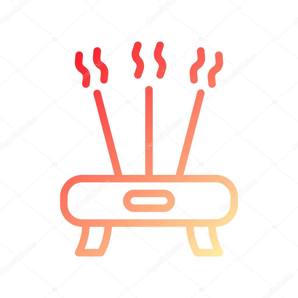 Sauna stove vector icon. Gradient health spa illustration
