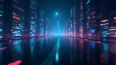 Neon ışıkları ile soyut arkaplan