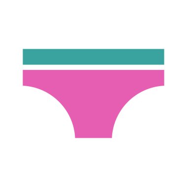 Deri bantlı pembe iç çamaşırının minimalist vektör sanatı. Kadın tarzını ve iç çamaşırı ya da moda endüstrisini temsil etmek için mükemmel..