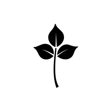 Minimalist bir botanik illüstrasyonunda üç yapraklı bir filiz sergilenir. Yeni bir tasarım için ideal, doğanın güzelliğinin ve organik gelişiminin basit ama zarif bir temsilini sunar..