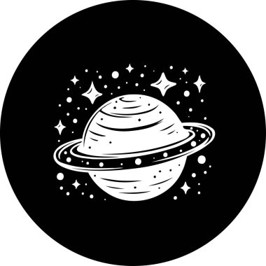 Parlayan yıldızlarla çevrili halkalı bir gezegenin büyüleyici bir görüntüsü. Uzay, astronomi, bilim ve rüya gibi maceralar için mükemmel bir kozmik merak hissi uyandırıyor..