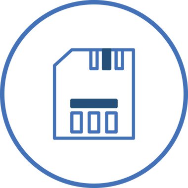 Dijital depolama, veri transferi ve modern teknolojiyi temsil etmek için ideal bir MicroSD kart minimalist vektör çizimi. Web siteleri, uygulamalar ve tanıtım materyalleri için mükemmel..