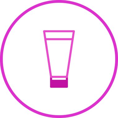 Bu bir krem tüpünün zarif minimalist bir çizimi. Sağlık, cilt bakımı ve güzellik ürünleri reklamları için mükemmel..