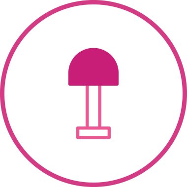 Grafik ve web amaçları için basit bir pembe mantar ikonu tasarımı düz, minimalist bir tarzda sunulmaktadır. Bu vektör illüstrasyonu bir dizi uygulama için uygun temiz ve modern bir sembol sunar.