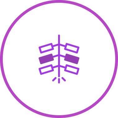 Bayram tasarımları ve kutlama davetiyelerinde kullanılabilecek bir kestane fişeği sembolünün vektör grafiği. Tatil sezonları ve yeni yıl tasarımları için mükemmel..