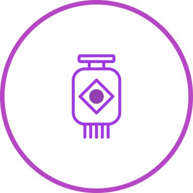 Bu ikon bir feneri tasvir ediyor, tasarımı bir şenlik ve kutlama hissi uyandırıyor. Basit ve zarif, herhangi bir projeye kültür katmak için mükemmel..