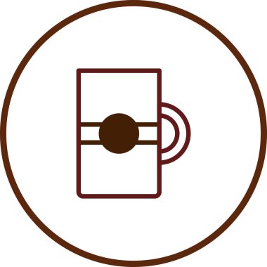 Temiz çizgileri ve basit dairesel tasarımı olan minimalist bir kahve fincanı ikonu, kahve veya içeceği şık bir şekilde temsil etmek için mükemmel..