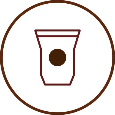 Kahve fincanı olan minimalist bir vektör ikonu tasarımı mı? Kafe için ideal mi? Marka, logo tasarımı ve çeşitli pazarlama malzemeleri. Tasarım basit, modern ve göz alıcı..