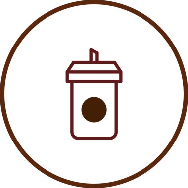 Bir kahve fincanı simgesinin minimalist vektör çizimi, markalaşma, logo tasarımı veya meşrubatla ilgili projeler için ideal.