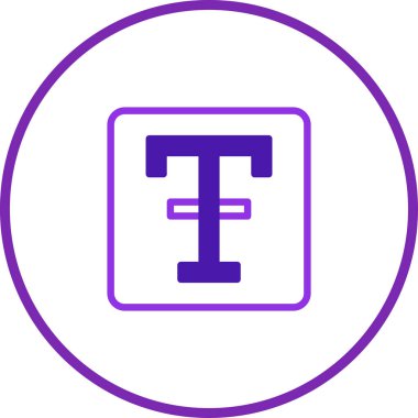 Bu resim, dairesel bir çerçeveye iliştirilmiş temiz ve minimalist bir T harfi simgesi. Tasarım logolar, markalaşma ve web tasarımı gibi çeşitli amaçlar için uygundur..