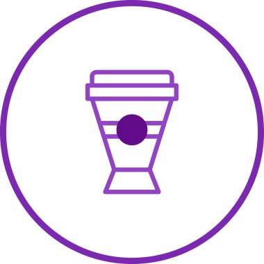 Basit, zarif bir mor kahve fincanı ikonu, logolar ya da markalar için mükemmel. Temiz çizgiler ve minimalist tasarım onu çeşitli uygulamalar için çok yönlü hale getirir..