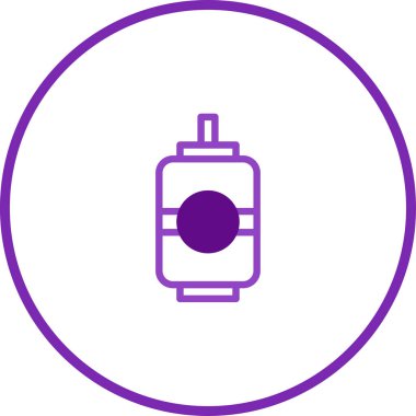 Mor minimum bir ikon, geleneksel bir Asya fenerini gösteriyor, bir daire şeklinde stilize edilmiş. Kültürel etkinlikler, davetiyeler ya da dekoratif tasarım projeleri için mükemmel..