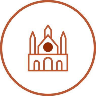 Bir katedralin mimari çizimi, çeşitli grafik tasarım ve çizimlerde bir simge veya sembol olarak kullanılmak için idealdir.