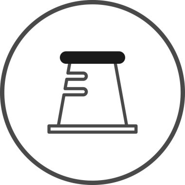 Enerji veya çevresel kaygılar hakkında grafikler için mükemmel bir nükleer enerji santralinin vektör çizimi