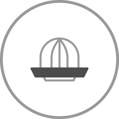 Bir narenciye sıkacağının minimalist çizimi. Mutfağınıza ya da yiyeceklerle ilgili projelerinize modern tasarım katmak için mükemmel..