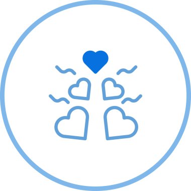 Bir kalp sembolü içeren minimalist bir ikon tasarımı. Sevgililer Günü veya düğün projeleri için uygun modern ve zarif bir şekilde aşk ve bağlantı iletmek için mükemmel..